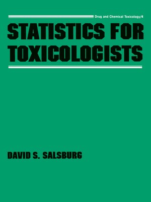 cover image of Statistics for Toxicologists